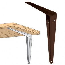 Μεταλλική Γωνία Στήριξης Ραφιών 100x120mm Καφέ WP-02BR